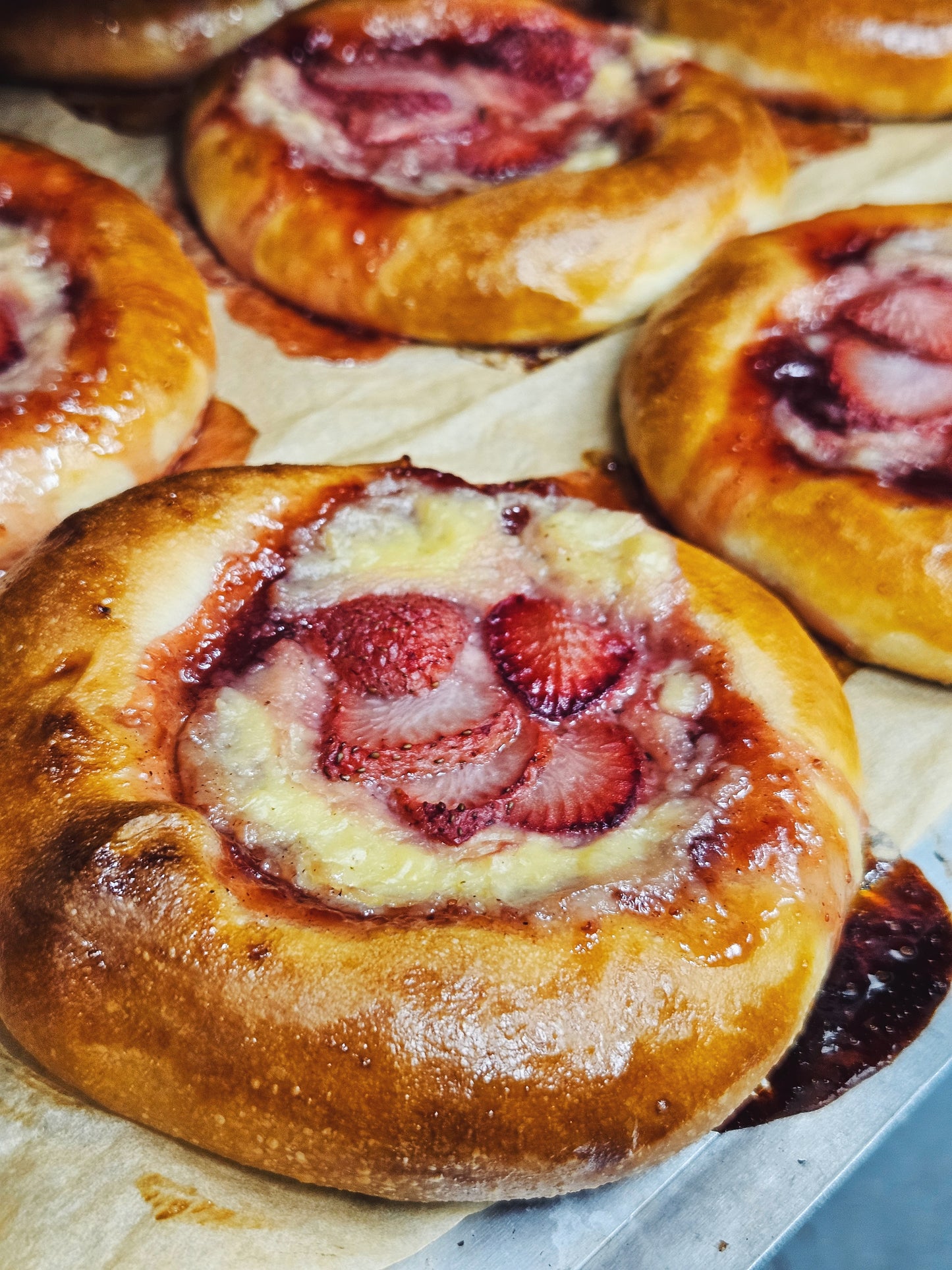 Strawberry Custard Bun